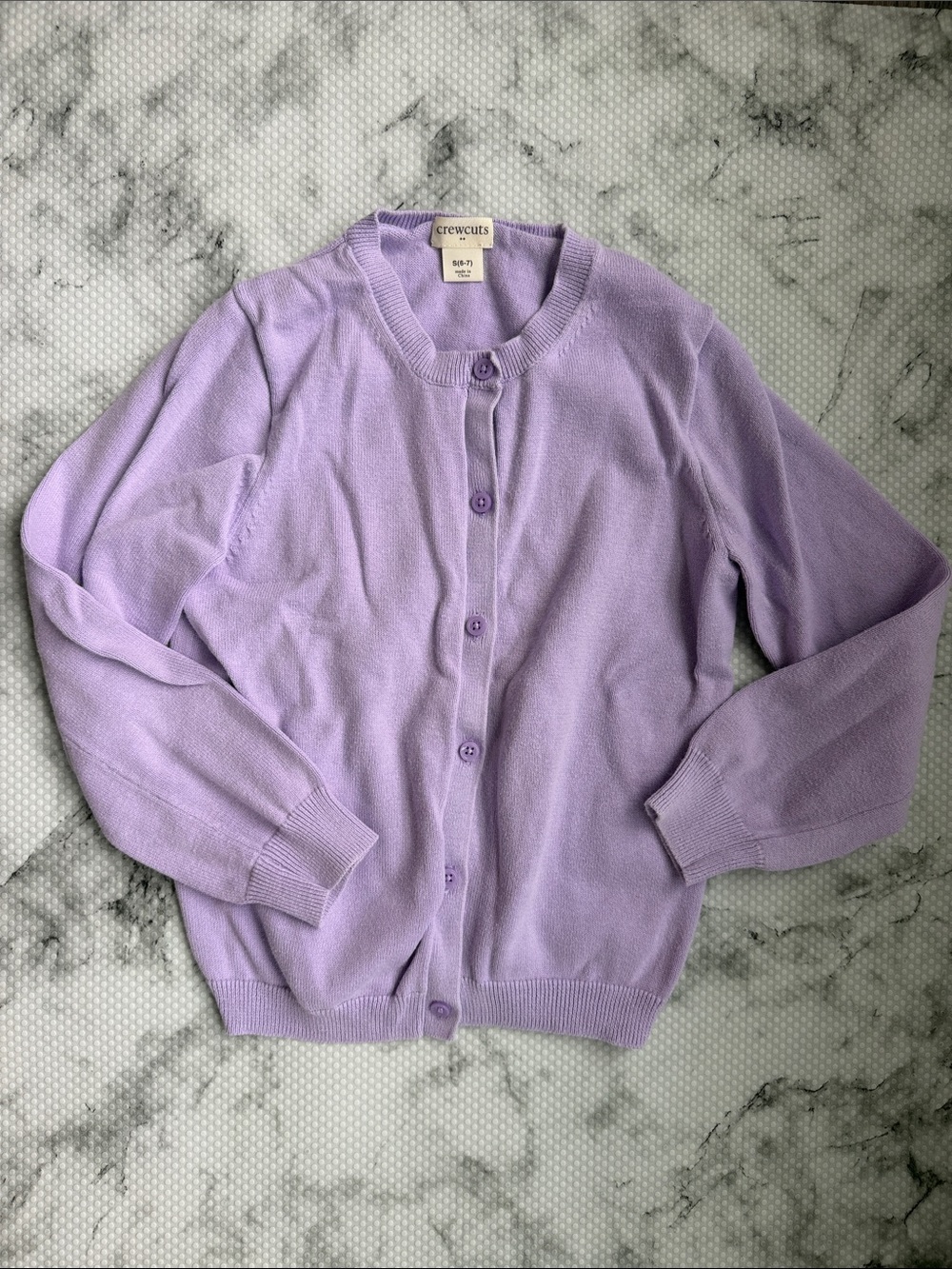 Crewcuts Lavender Girls’ Button-Front Cardigan